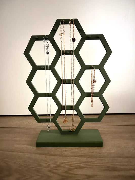 Hex Design Jewelry Stand – Kolye ve Bileklik Takı Standı