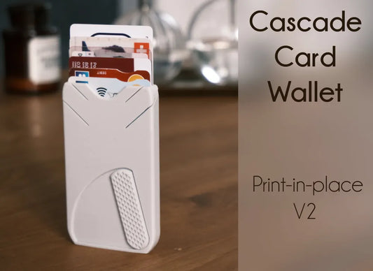 Cascade Kart Cüzdanı V2 | Pop-Up Mekanizmalı 3D Baskı Kartlık