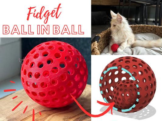 Kedi Fidget Oyuncağı | İç İçe Hareketli Top Oyuncağı