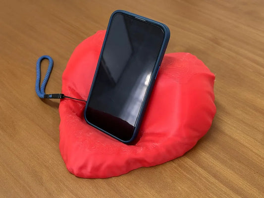 Sevgililer Günü Kalp Telefon Standı | Dekoratif 3D Baskı Telefon Yastığı
