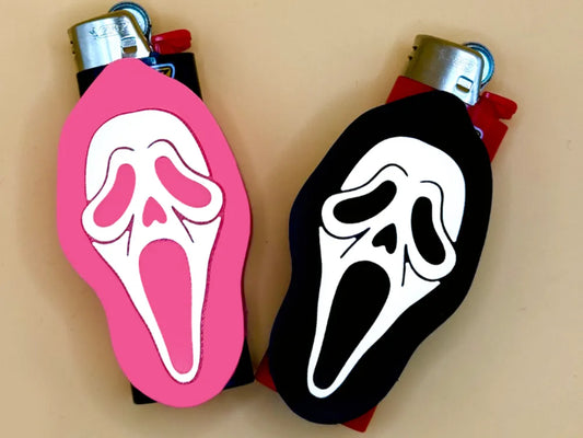 Scream Çakmak Kılıfı – Korku Temalı Dekoratif BIC Çakmak Kılıfı | İkonik Maske Tasarımlı Şık Aksesuar