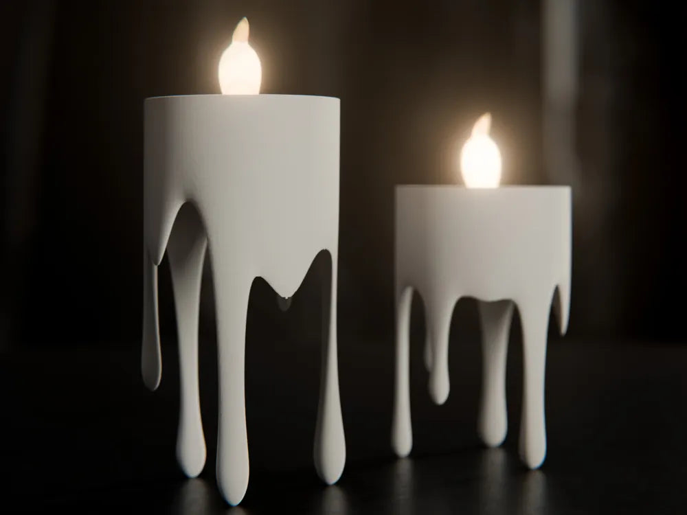 Yüzen Damlayan Mum | LED Tealight Mumluk 2'li Paket