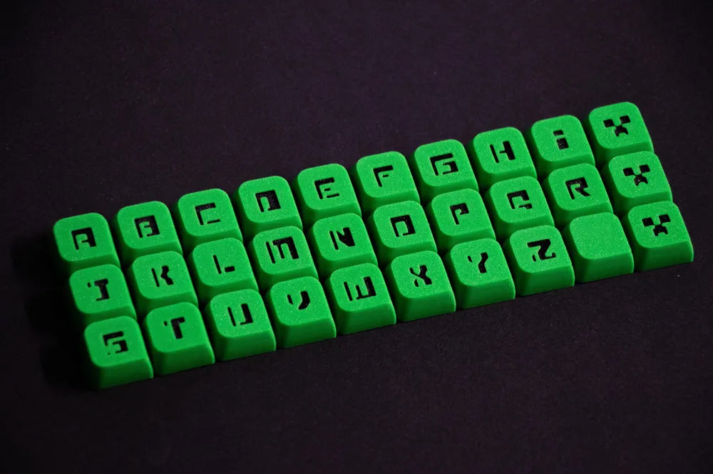Minecraft Creeper Temalı Tuş Başlığı (Keycap) | Mekanik Klavye Tuşu Takımı