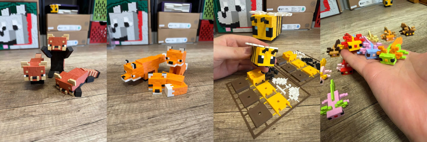 Minecraft Esintili Nautilus Figürü 3'lü set