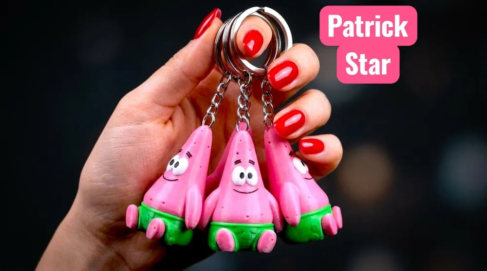 Patrick Star Anahtarlık | Sevimli Çizgi Film Karakteri Anahtarlık