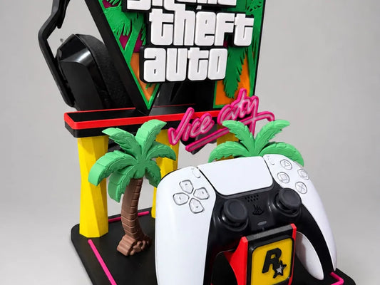 GTA VI Controller Holder for PS5 / Xbox – GTA 6 Temalı Oyun Kolu Standı