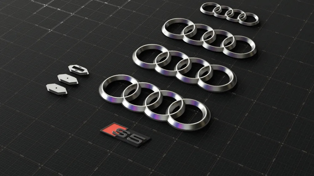 Audi RS Tarzı Petek Panjur Logo ve Logo Tutucu