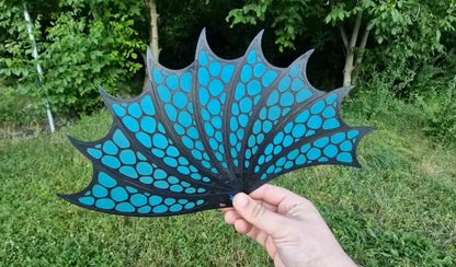 DrakeWing Katlanabilir Ejderha Kanadı Yelpaze | 3D Baskı Fantastik Dekoratif El Yelpazesi