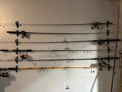 Olta Kamışı Duvar Askılığı – Fishing Rod Wall Mount | Duvara Monte Olta Düzenleyici ve Saklama Aparatı