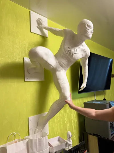 Gerçek Boyut Spider-Man – Wall Mount Edition | Gerçek Boyutlu Örümcek Adam Duvar Heykeli (3D Baskı)