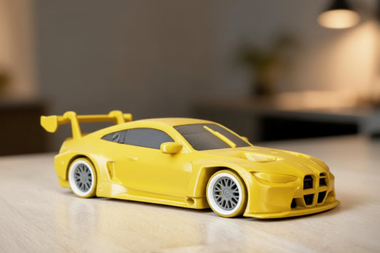 BMW M4 GT3 EVO DTM Yarış Aracı 3D Baskı Modeli – Koleksiyonluk Dekoratif Maket