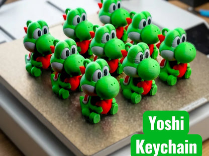 Yoshi Anahtarlık | Sevimli 3D Baskı Çanta ve Anahtar Aksesuarı