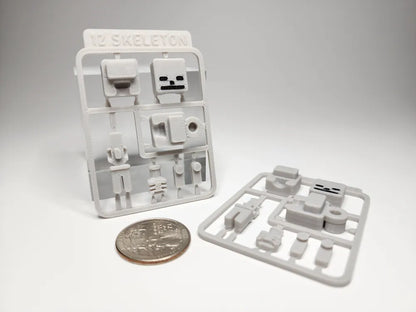 Minecraft İskelet Minifigür Anahtarlık – 3D Baskı Koleksiyon Figürü