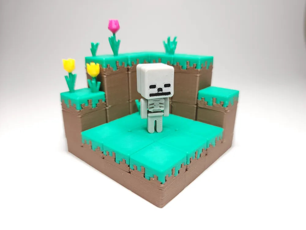 Minecraft İskelet Minifigür Anahtarlık – 3D Baskı Koleksiyon Figürü