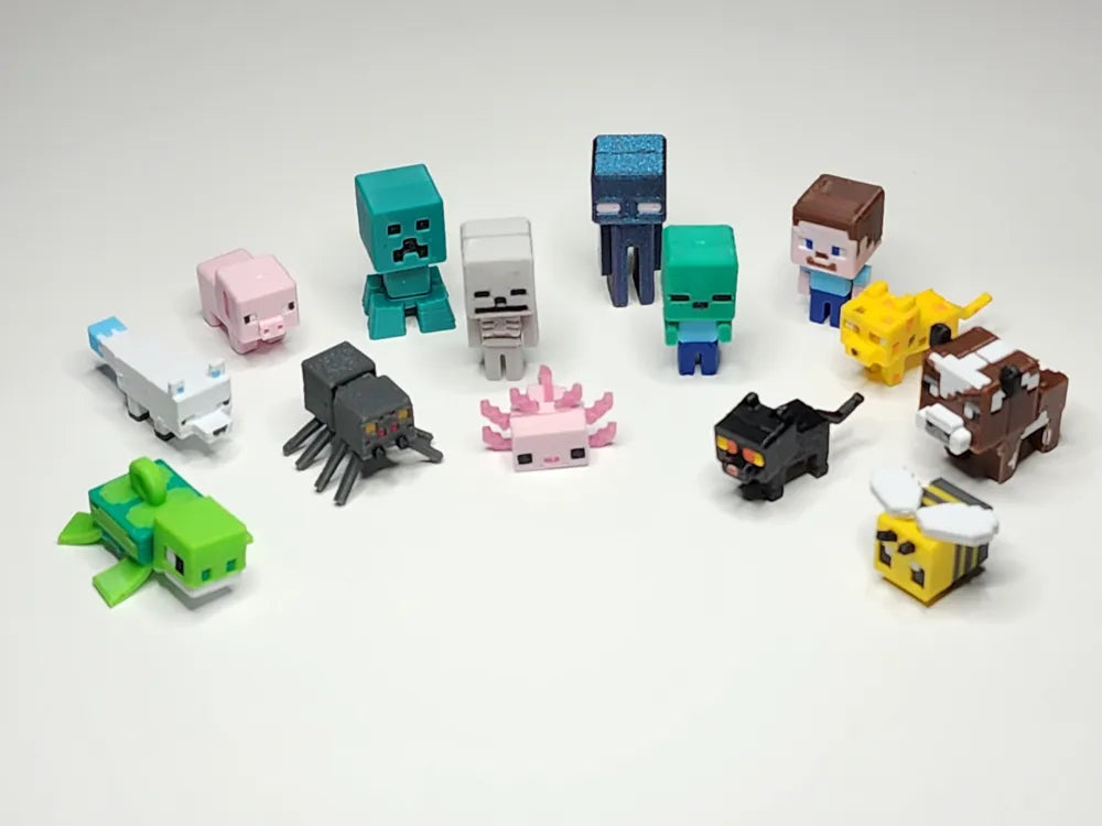Minecraft İskelet Minifigür Anahtarlık – 3D Baskı Koleksiyon Figürü