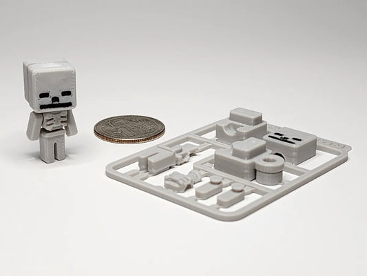 Minecraft İskelet Minifigür Anahtarlık – 3D Baskı Koleksiyon Figürü