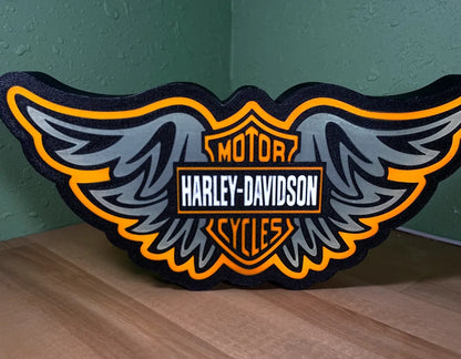 Harley Davidson LED Light Box – Harley Davidson LED Işıklı Dekoratif Kutu