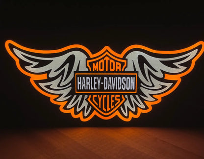 Harley Davidson LED Light Box – Harley Davidson LED Işıklı Dekoratif Kutu