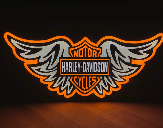 Harley Davidson LED Light Box – Harley Davidson LED Işıklı Dekoratif Kutu