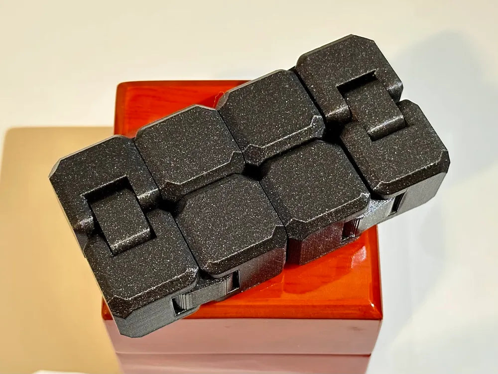 3D Baskı Fidget Küp | Print-in-Place Hareketli Stres Giderici Oyuncak | Dokulu Masa Oyuncağı