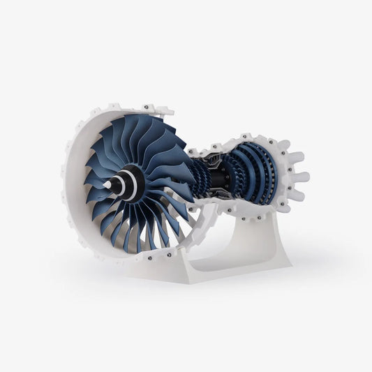 Büyük Boy 3D Baskı Jet Motoru Modeli | Kesitli Turbofan Motor Kiti (Yaklaşık 40 cm)