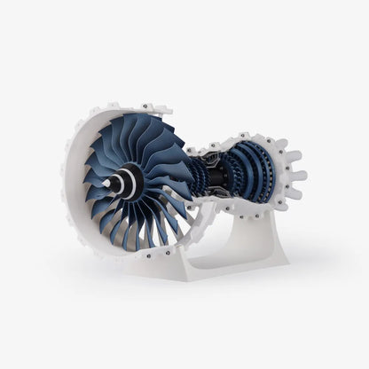 Büyük Boy 3D Baskı Jet Motoru Modeli | Kesitli Turbofan Motor Kiti (Yaklaşık 40 cm)