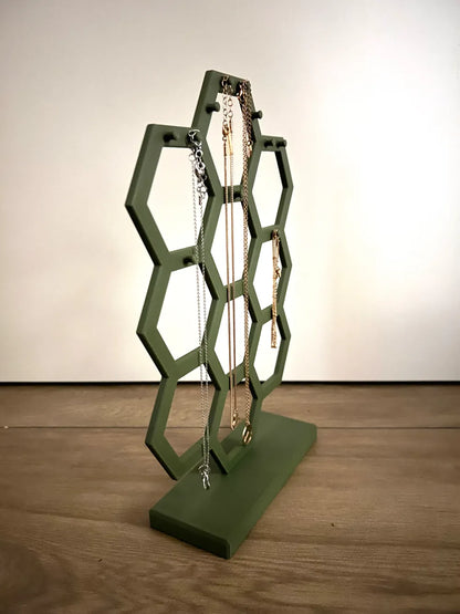 Hex Design Jewelry Stand – Kolye ve Bileklik Takı Standı