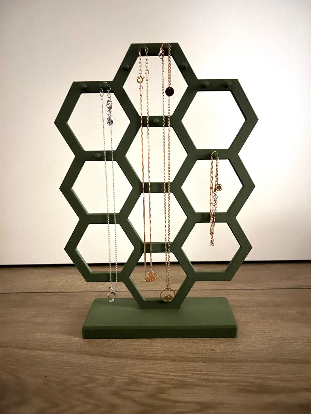 Hex Design Jewelry Stand – Kolye ve Bileklik Takı Standı