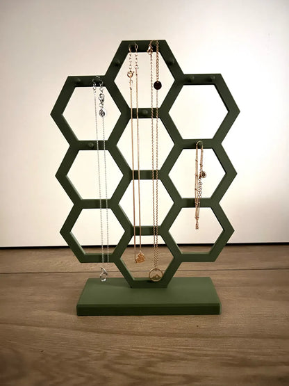 Hex Design Jewelry Stand – Kolye ve Bileklik Takı Standı
