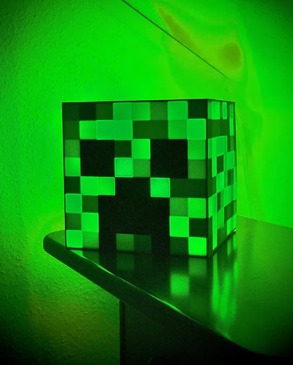 Minecraft Creeper Light – Gece Lambası, Ofis ve Çocuk Odası Aksesuarı