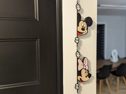 Mickey & Minnie Fare Yan Kapı Dekoru – Araç Yan Kapı Dekoratif Aksesuarı