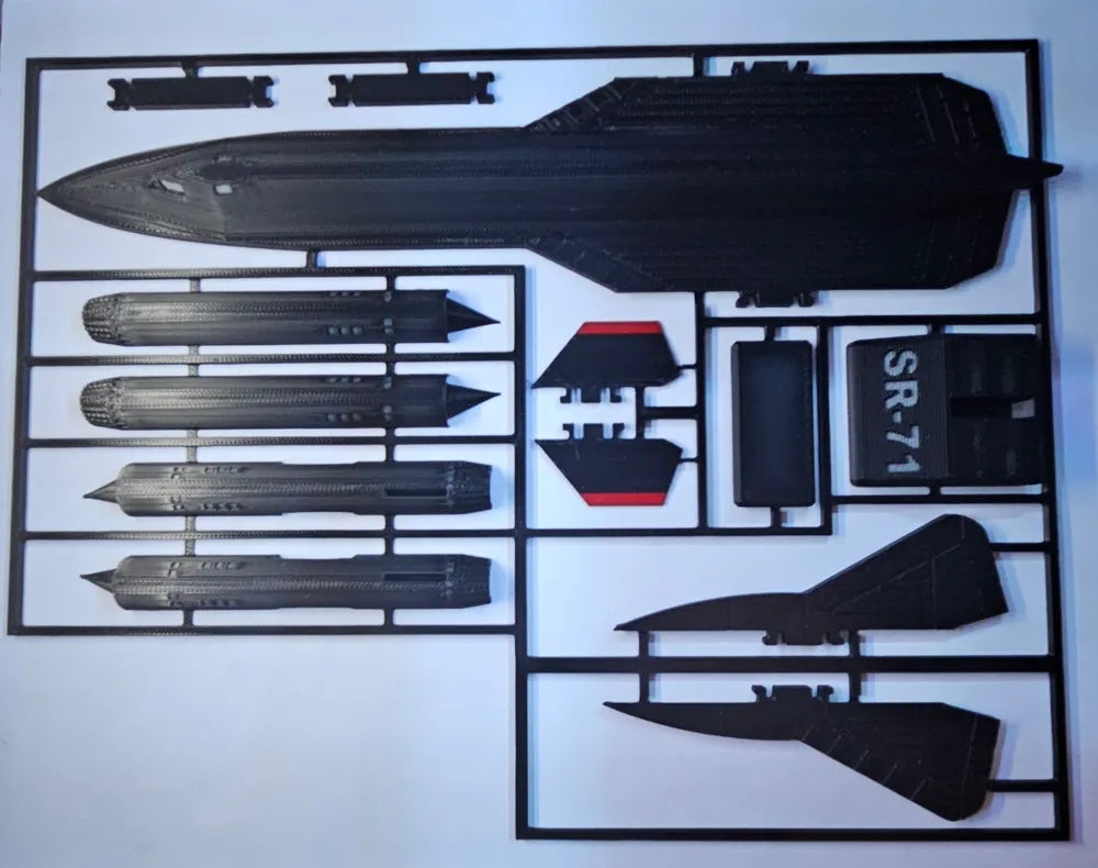 SR-71 Blackbird Uçak Kit Kartı | 3D Baskı Model Montaj Seti