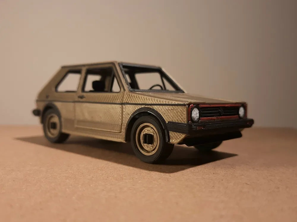 Golf MK1 Kit Kartı | 3D Baskı Klasik Otomobil Model Kiti