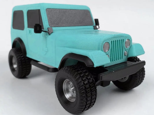 Büyük Boy Jeep CJ7 Renegade Model Kiti | 1:24 Ölçekli 3D Baskı Klasik Arazi Aracı
