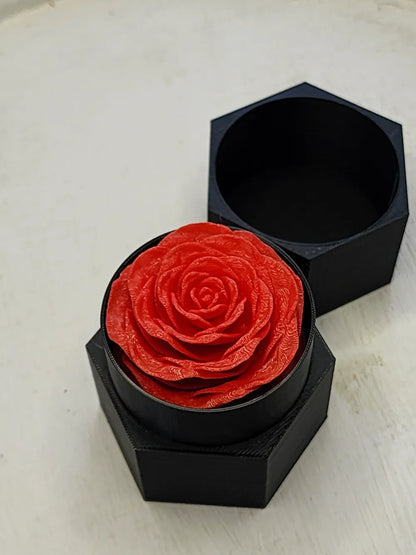 Sonsuz Gül Hediye Kutusu | Dekoratif 3D Baskı Takı ve Hatıra Kutusu