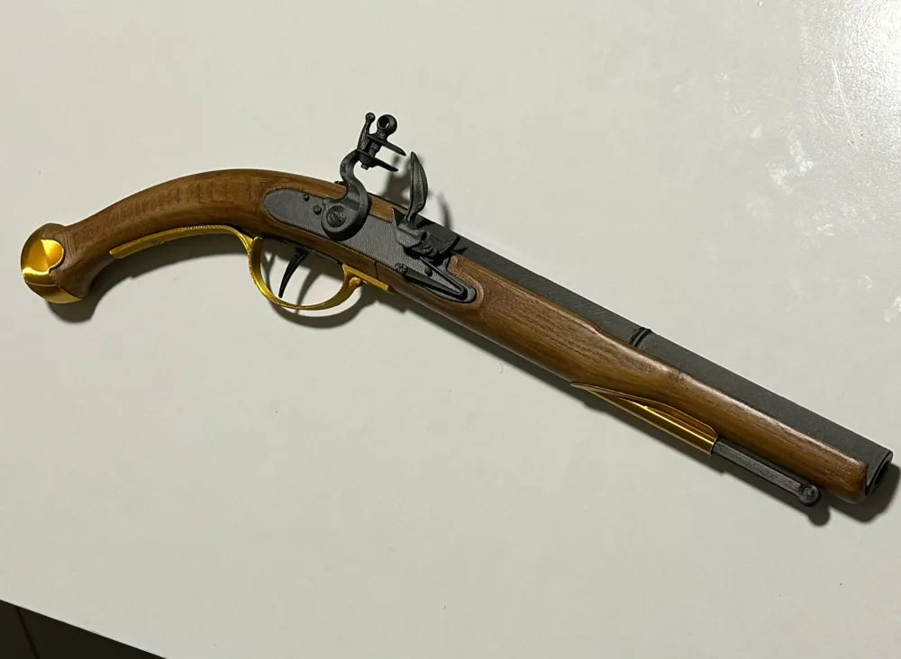 Flintlock Tabanca Dekoratif Maketi | Tarihi 3D Baskı Koleksiyon Modeli