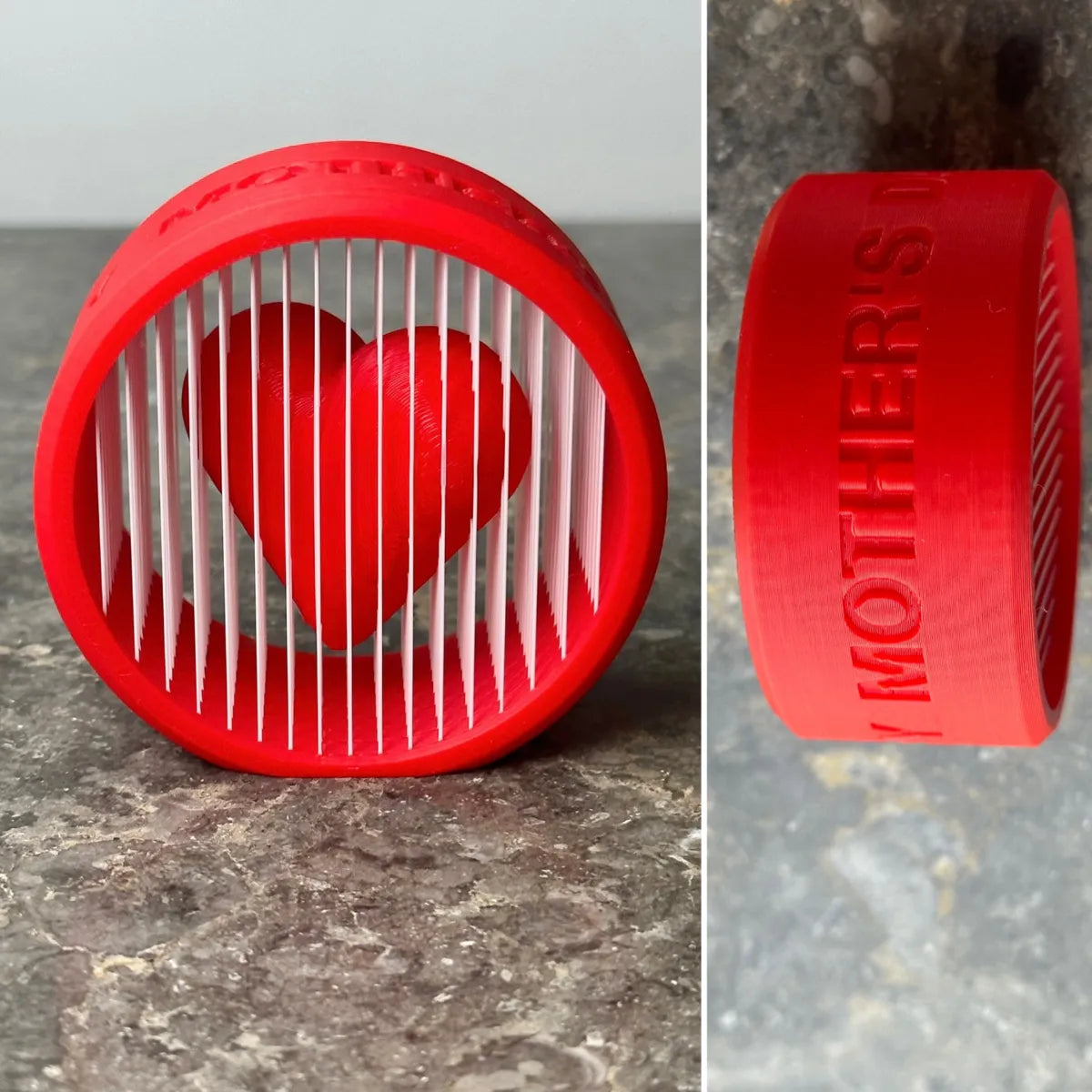 Anneler Günü Askıda Kalp Özel Tasarım | 3D Baskı Dekoratif Hediye