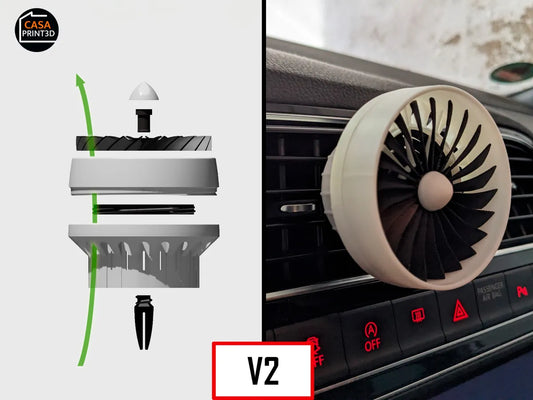 Turbofan Araç İçi Kokulu Difüzör - Mini Jet Motoru Havalandırma Aparatı