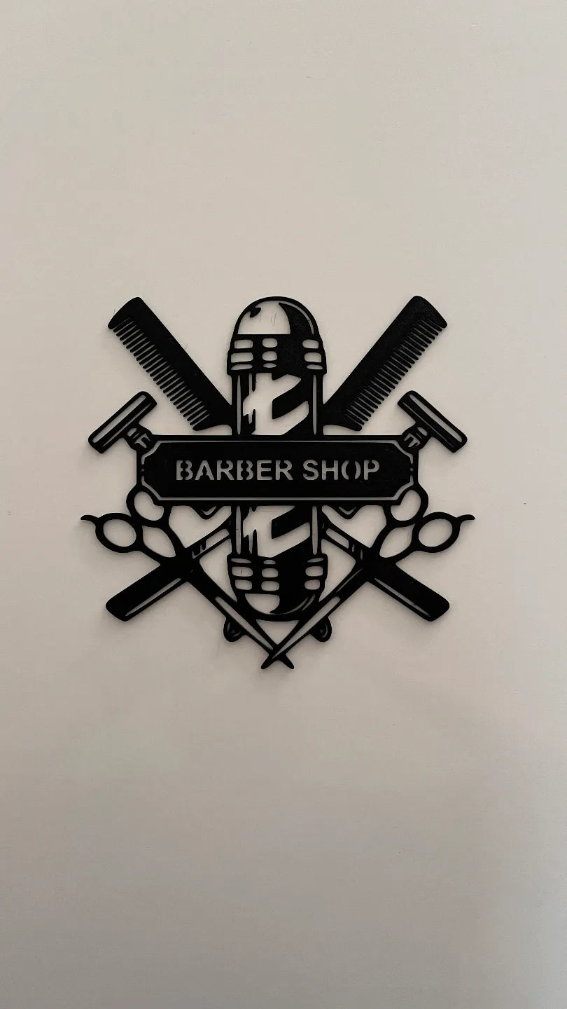 Barber Shop Duvar Dekoru | Berber Logo Duvar Süsü