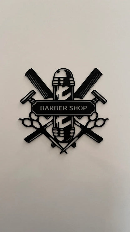 Barber Shop Duvar Dekoru | Berber Logo Duvar Süsü