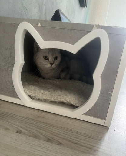 Kedi Başı Şeklinde Kedi Kapısı Çerçevesi | Dekoratif Kedi Geçişi