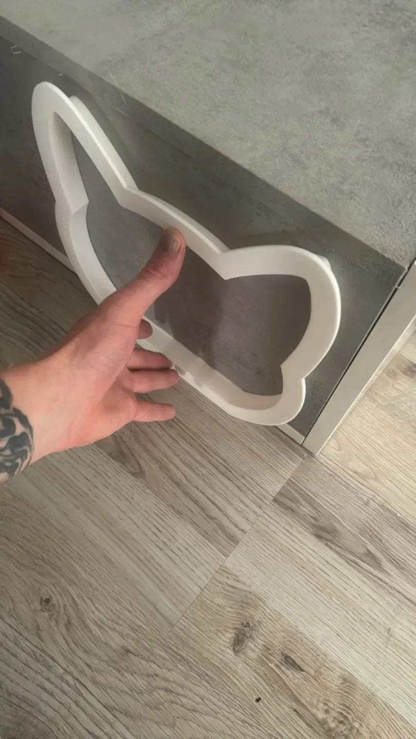 Kedi Başı Şeklinde Kedi Kapısı Çerçevesi | Dekoratif Kedi Geçişi