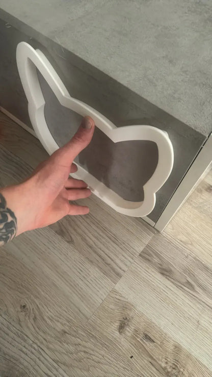 Kedi Başı Şeklinde Kedi Kapısı Çerçevesi | Dekoratif Kedi Geçişi