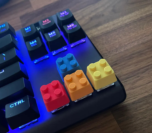 LEGO Esintili Tuş Başlığı (Keycap) | Mekanik Klavye Tuşu | 4'lü set