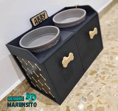 Yükseltilmiş Köpek Mama ve Su İstasyonu – Çekmeceli Ergonomik Besleme Ünitesi