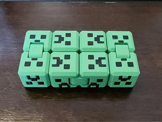 Minecraft Creeper Fidget Küp | Stres Giderici Hareketli 3D Baskı Oyuncak