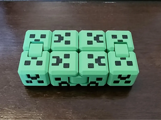 Minecraft Creeper Fidget Küp | Stres Giderici Hareketli 3D Baskı Oyuncak
