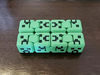 Minecraft Creeper Fidget Küp | Stres Giderici Hareketli 3D Baskı Oyuncak