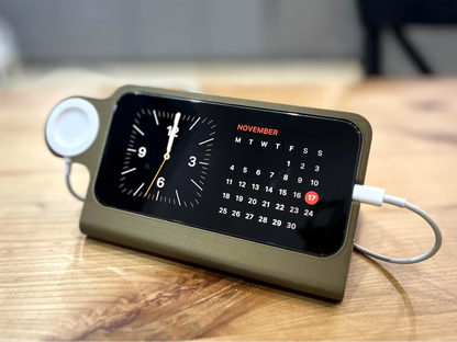 iPhone Dock with Apple Watch Charger – iPhone ve Apple Watch İçin Şık Masaüstü Şarj Standı