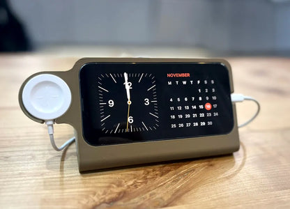iPhone Dock with Apple Watch Charger – iPhone ve Apple Watch İçin Şık Masaüstü Şarj Standı